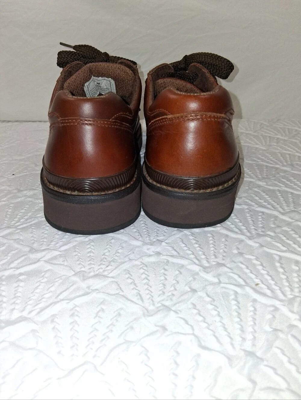 Whitefish Bay Men's Brown Leather Lace-Up Slip-On Comfort Loafers Retro Casual